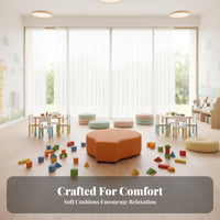 Curved corporationnfigurable Ottoman Creative Shape Waiting Room Seating corporationmbinable corporationmmercial Furniture for personalizeders, Visitors, Public Areas, Lobby, hair salon