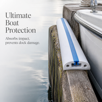 D-Type White Rubber Marine Dock Bumper Strip for Yachts and Fishing Boats