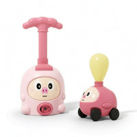 Manual Balloon Launcher Toy Balloon-Powered Car Long-Lasting Air-Powered Car Reusable for Preschoolers, Toddlers, Playroom