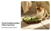 Interactive Treat Toy Mental Stimulation Cat Treat Brain-Teaser Feeder