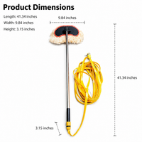 Water Fed Car Wash Brush 10m Hose Extendable Handle for Truck RV Boat Cleaning