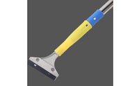 Stainless Steel Long Handle Scraper Detachable Scraper with Spliced Rod Rust-Resistant Scraping Tool Threaded for Cleaners, Homeowners, Window Cleaning, Kitchen Cleanup