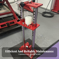 Professional Grade Shock Absorber Coil Compressor Tool Heavy Duty Dampening Repair Workbench Stable Base Motorcycle Shock Compressor Stand Adjustable Height for DIY Enthusiasts, Workshop, Garage