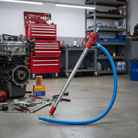 Screw Type Fluid Pump Reversible Power Tool Powered Oil Pump Auxiliary Handle Pumping Equipment for Garage, Workshop