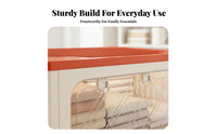 Large Capacity Foldable Container with Steel Frame foldable Design Household Storage Reinforced Handles Organizer Bin two-way entry for Apartment Dwellers, Homeowners, Bedroom, Dorm Room, Nursery, Under Bed
