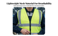 Reflective Vest Lightweight High Visibility Work Vest Sturdy Secure Workwear for Cyclists, Warehouse Bi Biking, Warehouses, Factories