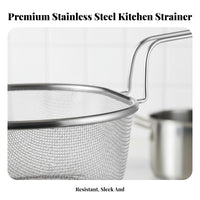 Noodle Skimmer Basket Rust-Resistant Strainer Rustproof Fine Mesh Frying Basket for Hot Pot, Restaurant