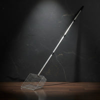 Chicken Manure Scooper with Long Handle Easy-to-Clean Chicken Coop Cleaner Ladle Ergonomic Sifting with Long Handle for Fowl Farmers