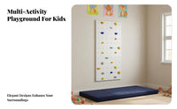 Kids Indoor Climbing Wall Promotes Active Play Rock Climbing Wall Sturdy for Young Children, Parents, Playroom