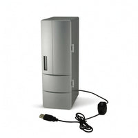 USB Mini Fridge Cooling and Heating Mini Fridge with LED Lights Dual Function Refrigerator for Office Workers, Dorm Room
