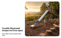 Unpowered Amusement Equipment Sturdy Stainless Steel Slide Combination Heavy Duty Large Outdoor Playground Set for Children, Parents, Community Space