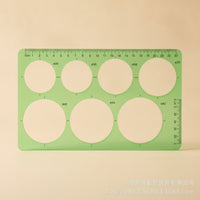 3 Pieces Geometric Template Ruler Translucent Circle Drawing Template Measuring Ruler with Circle Cutouts for Designers, Design Professionals