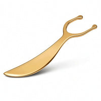 Brass Ear Scraping Board Handheld U-Shaped Scraping Tool Lightweight Manual Massage Device Portable for Home Self-Care, Travel