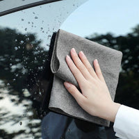 Thickened Magic Cleaning Cloth Reinforced Microfibre Cloth, White Reusable Cleaning Cloths for Glass and Car, High Absorption and No Lint