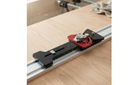 Saw Rail Square Aluminum Alloy 90 Degree Rail Stop CNC Machined Track Saw Angle Fence for Carpentry, Workshop