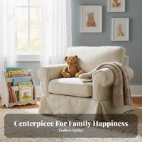Rustic aesthetic & layout Floral Pattern literary Chair Comfortable Seating luxuriously soft Mini-Sofa Soft and Comfy children's Furniture Rounded Armrests for Preschoolers, young children, Parents, Playroom, Nursery, Preschool, Living Room
