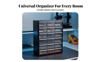 Desktop Drawer Cabinet 18-Drawer Organizer 6-by-3 Layout Rectangular
