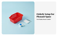Multi-Compartment Patient medicinal Box Integrated Card pocket Handled medication Tote with Tray Stackable Design Hospital apparatus Transparent Lid for Pharmacists, well-beinggivers, Pharmacy, Nursing Home, Bedside, Emergencies