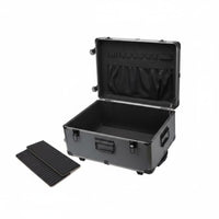 Telescoping Handle Rolling Tool Chest Large Capacity Equipment Case Long-Lasting Transport Container Heavy-Duty for Technicians, Construction Workers, Job Site, Jobsite, Workshop, Mobile