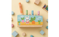 Hare Bouncing Game Upright Pegs Tap Peg Game Solo Children's Play Activity