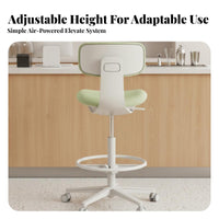 Modern and design Adjustable Saddle Stool Built-in Footrest Bar Chair Comfortable Seat Seating Furniture 360-Degree rotating for Business Owners, Design aficionados, Reception Area, Kitchen, Dining Room, Parties