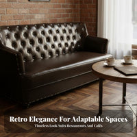 Two-Seater Banquette Set Vintage Retro design Cafe Booth Complete Table and Chair Combination Restaurant Seating for Coffee Shops, Restaurants, eaterys