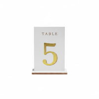 Reusable Minimalist Wood Table Number Holder Art Moderne Design Wooden Table Number Card Easy to Set up Wooden Place Card Holder Polished Edges for Party, Banquet