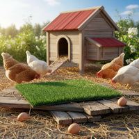 Easy to Clean Chicken Coop Grass Mat Long-Lasting Artificial Grass Coop Liner Quick-Drying Washable Nesting Box Liner Cushioned for Outdoor