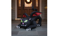 Inflate Inflatable Black Cat Outdoor Inflatable Cat with Wings Lighted Lightweight for Lawn