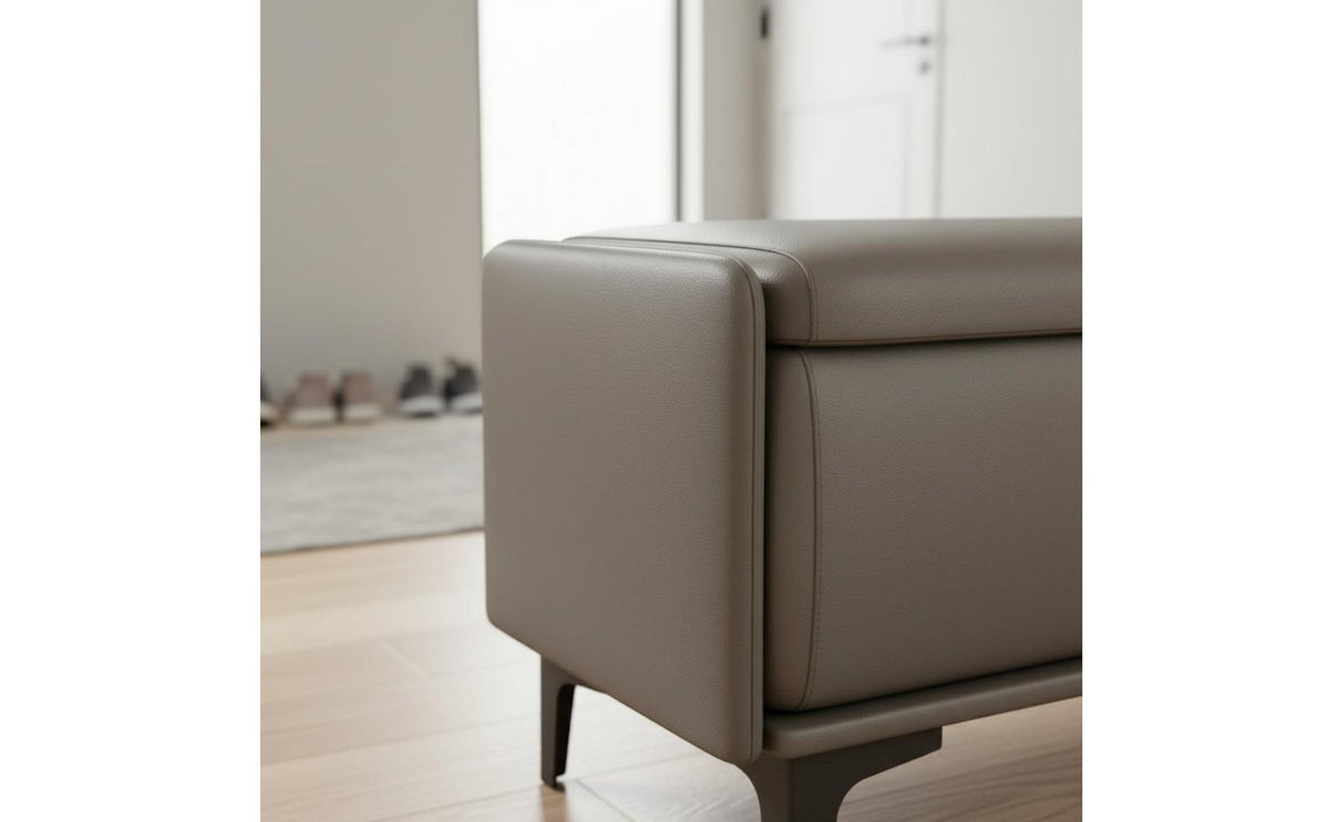 Multi-Functional Design Entryway Shoe Changing Stool Strong Load-Bearing Rectangular Upholstered Ottoman Minimalist Design Household Furniture Easy to Clean for Bedroom