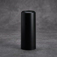 Lightweight unsealedEnd Mic Tube Cover Black Cylindrical Audio Device Cover Glossy Audio Accessory Polished