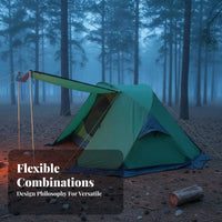2 Pieces Tent Vestibule Pole Lightweight Aluminum Canopy Support Rod Rust-Resistant Adjustable Tarp Pole for Hikers, Campers, Backpacking, Beach