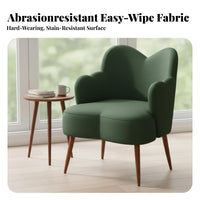 Wabi-Sabi Design Heartrear Armchair Vintage Inspired Accent Chair Comfortable Seating Lounge Seat Thick Cushioning for Readers, Homeowners, Office Workers, Bay opening, Bedroom, perusing alcove, Living Room