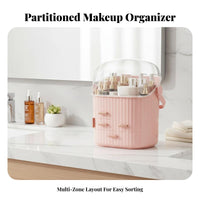 Multi-Compartment Cosmetic Box particle-proofresistant Vanity organizer long-makeup organizering for Desk, vanity table
