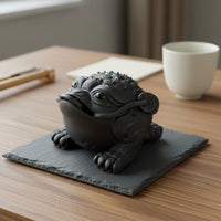 Tea Pet Frog Wealth Symbol Table Ornament Handmade Decor for Gift Display