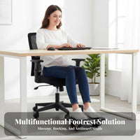 Massage Surface Angled beneath-desk Footrest Non-Slip Design Adjustable beneath-desk Footrest Foot footrest for telecommuting Workers, Students, video game enthusiasts, Study Room, Home, Gaming Setup