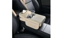 Car Armrest Tissue Box Multi-Functional Multifunctional Armrest Pad 5 in 1 Design Car Console Organizer Cup Holder for Truck Drivers, Road Trips