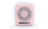 5-Speed Desk Fan with Water Tank Battery Operated Rechargeable Misting Fan Compact Cordless for Students, Bedroom