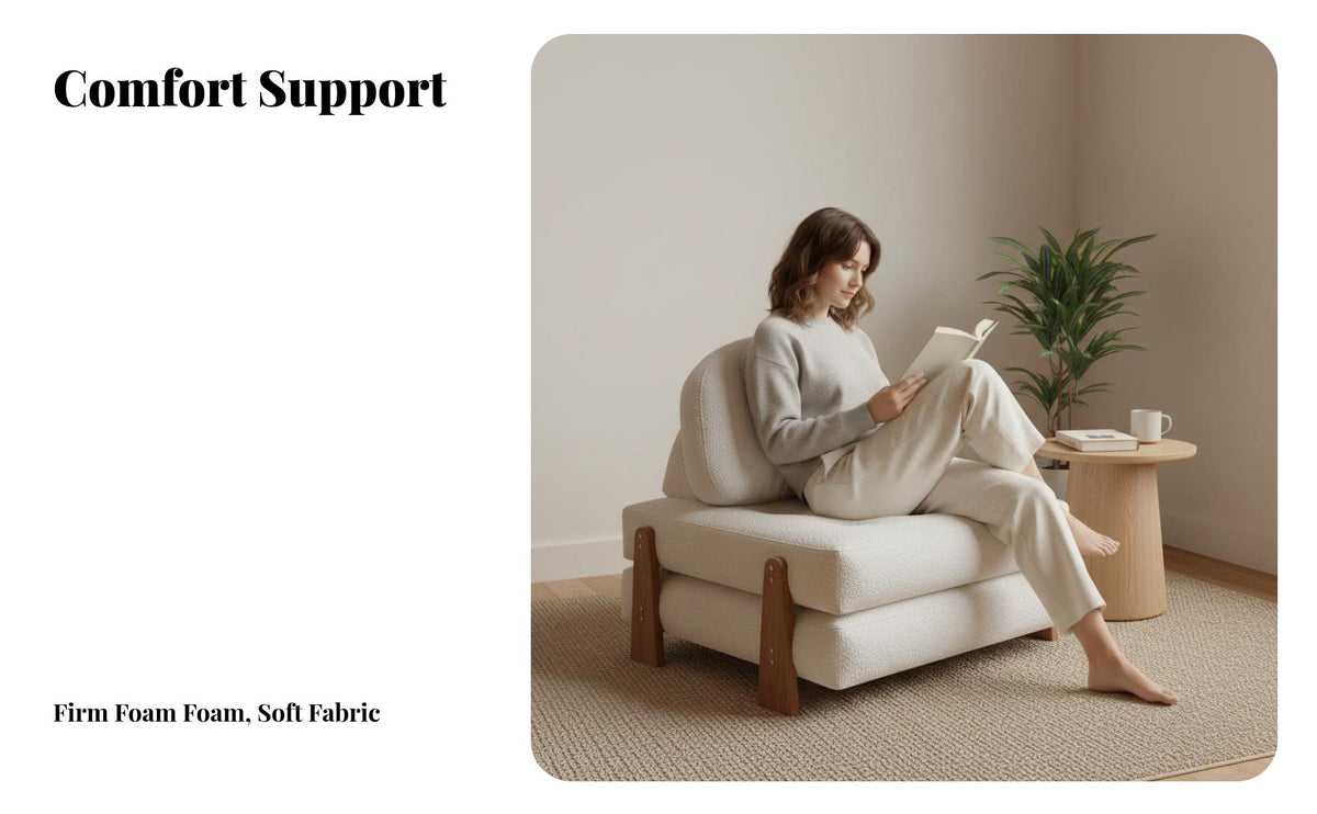 Foldable Design transformable Armchair Bed Minimalist aesthetic Fold-expandable Sleeper Chair Space-Saving Single Sofa Comfortable for Apartment Dwellers, Young Adults, Office Workers, Small Spaces, Living Room, Bedroom