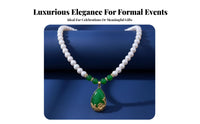 Pearl Choker Adjustable Length Luxurious Rhinestone Accents for Weddings
