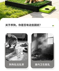 跨境抽屉狗厕所草坪亚马逊尿壶款狗厕所带挡板防溅仿真草坪狗厕所