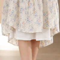 Summer Dress for Plus Size Women with Off Shoulder Neckline, Floral Midi in Sheer Fabric for Casual Wear