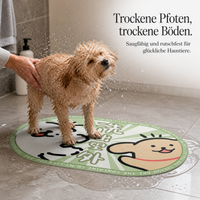 Diatomaceous Earth Bath Mat Cartoon Dog Rainbow Absorbent Non-Slip Bathroom Floor Mat
