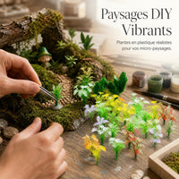100-Piece Miniature Artificial Flower & Grass Model Set for Micro Landscape Decor