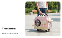 Large Capacity Space Capsule Cat Carrier Breathable Space Capsule Pet Backpack Padded Straps for Travelers, Traveling, Outdoor, Vet Visits