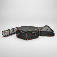 3 Pieces Collapsible Cat Enclosure with Tunnel Breathable Cat Playpen with Tunnel Portable Outdoor for Cats