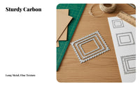 4 Pieces Postage Stamp Frame Die Set DIY Projects Ticket and Stamp Die Set Intricateed Cut Reusable for Hobbyists