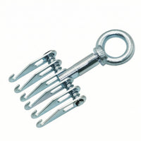 Dent Removal Puller with Six Prongs Spring-Loaded Dent Removal Repair Hook Claw Hook Multi-Prong Professional for Mechanics