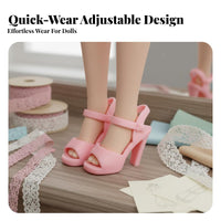 1:4 Doll High Heel Doll Shoes Miniature High Heeled Shoes for Display