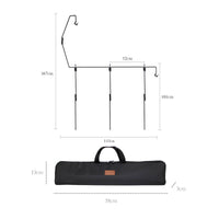 With Hook Camping Lantern Stand Easy to Assemble Portable Camping Light Stand Foldable Detachable Camp Hanger Lightweight for Hiking